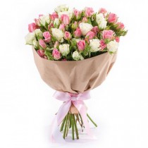 White & Pink Spray Roses